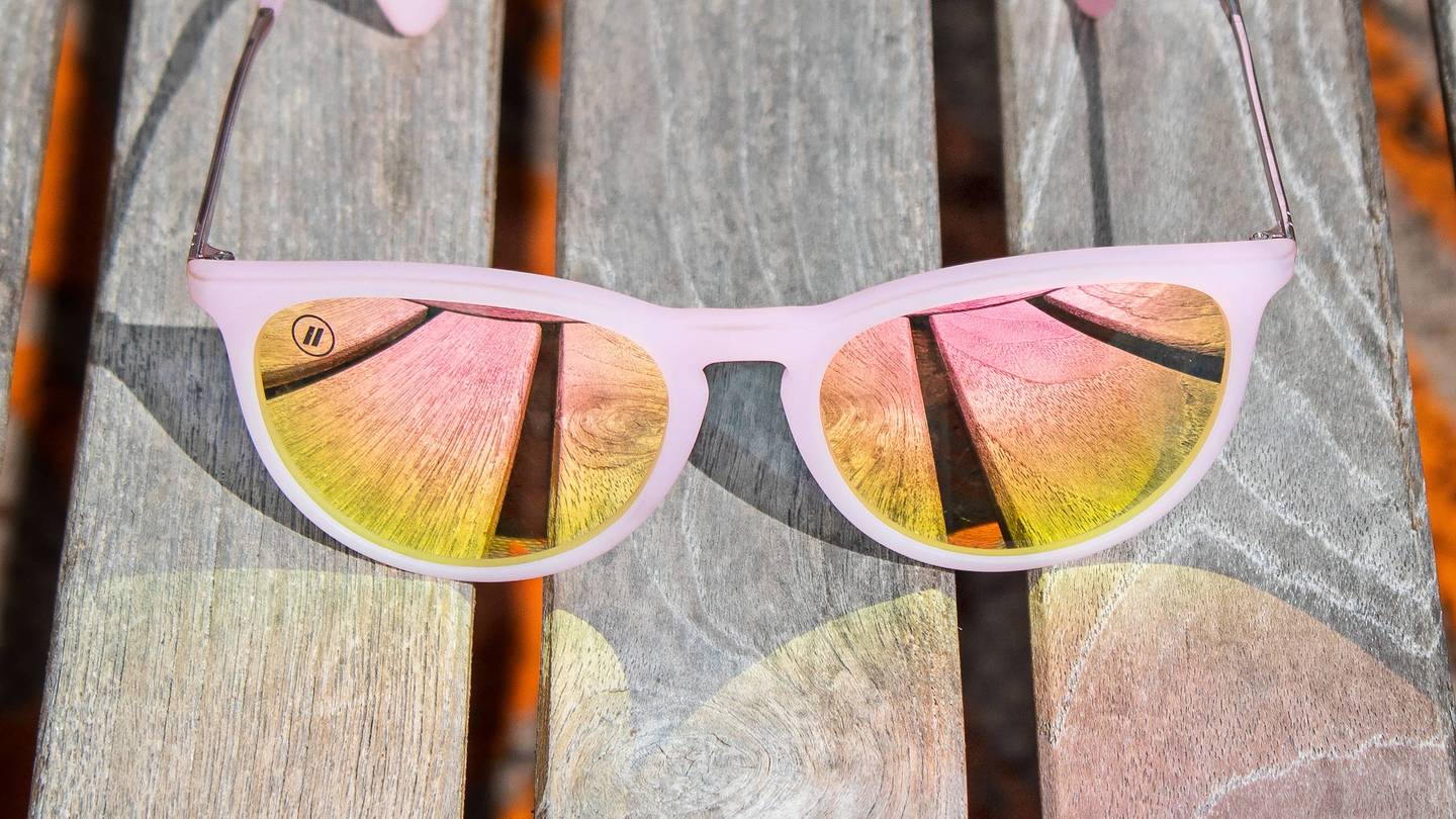 Guava Queen Polarized Sunglasses Soft Pink Rubber Frame & Rose Gold