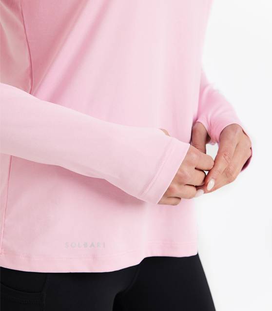 Discreet thumb holes
