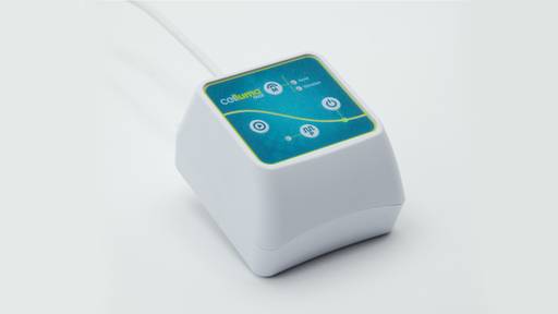 The new battery-powered Celluma FACE has start/pause/resume capability and a treatment timer.