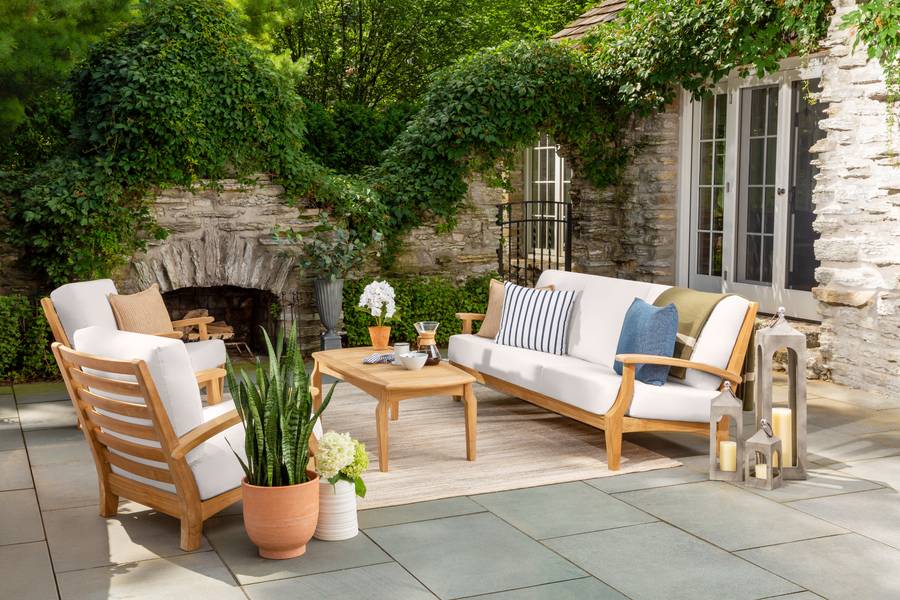 Winnie Outdoor Teak Sofa Set Yardbird