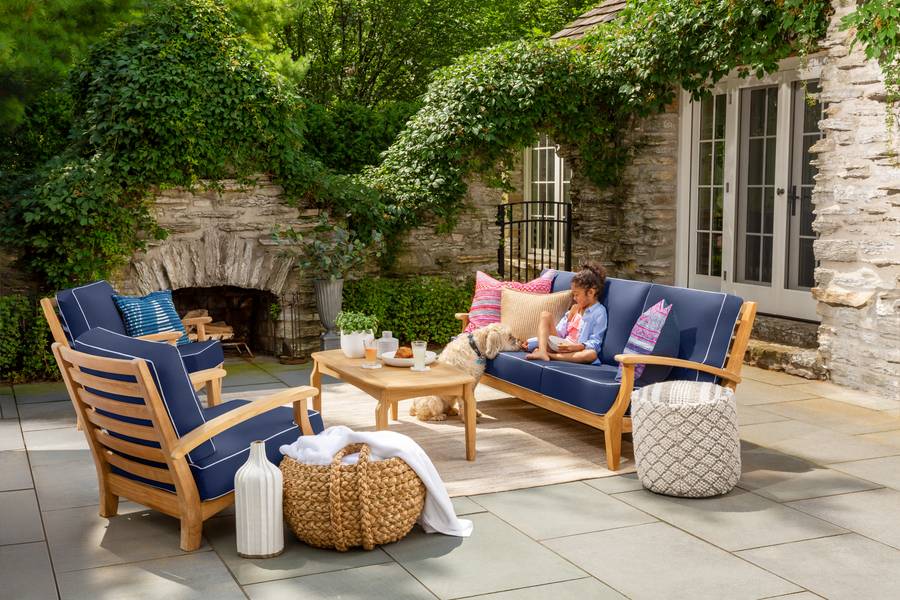 Winnie Outdoor Teak Bistro Set Yardbird