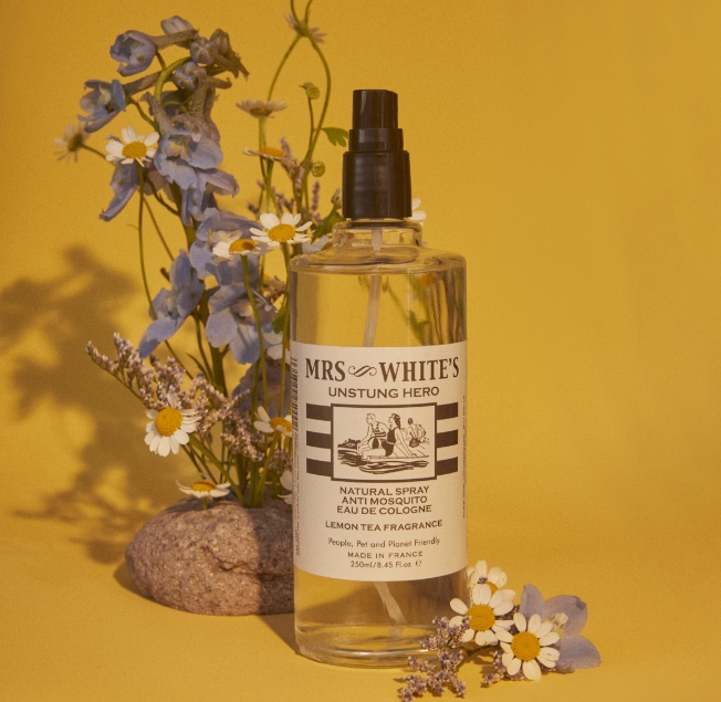 mrs white's unstung hero anti mosquito eau de cologne