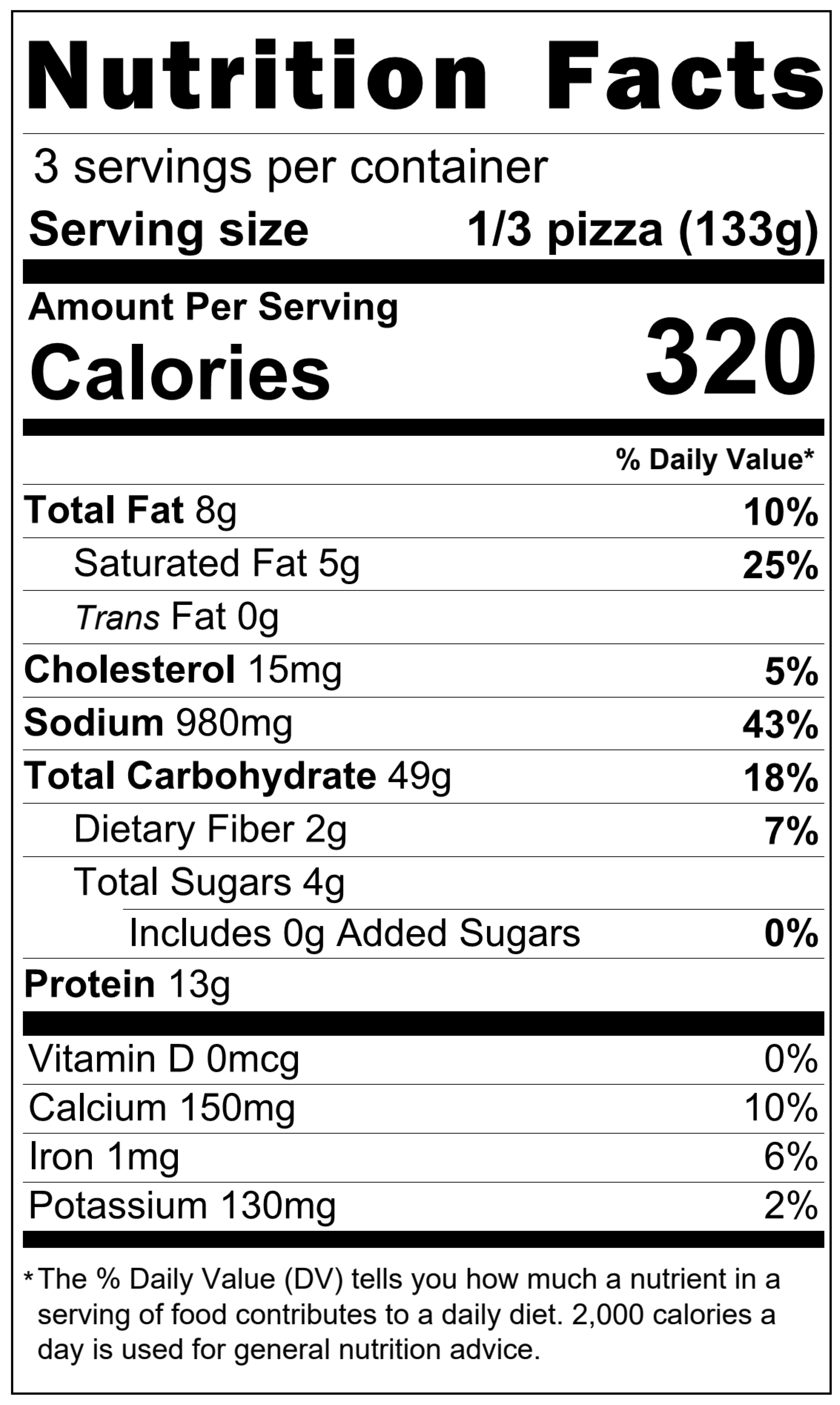 Nutrition info