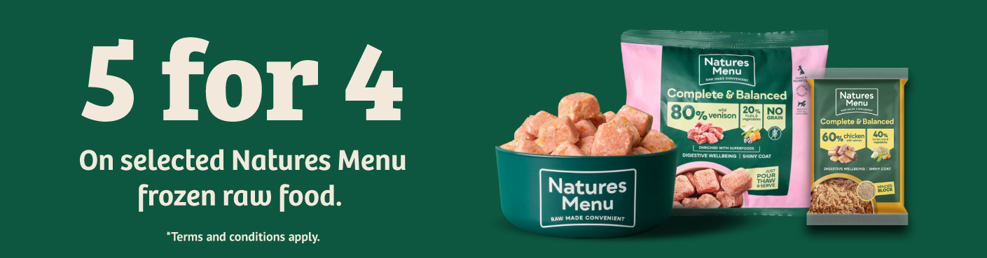 Natures menu frozen outlet raw dog food