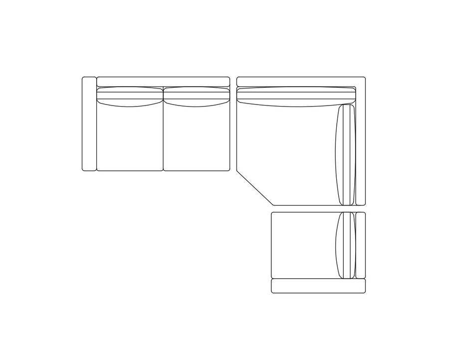 Daphne Corner Wedge Sectional (Deep Seat)