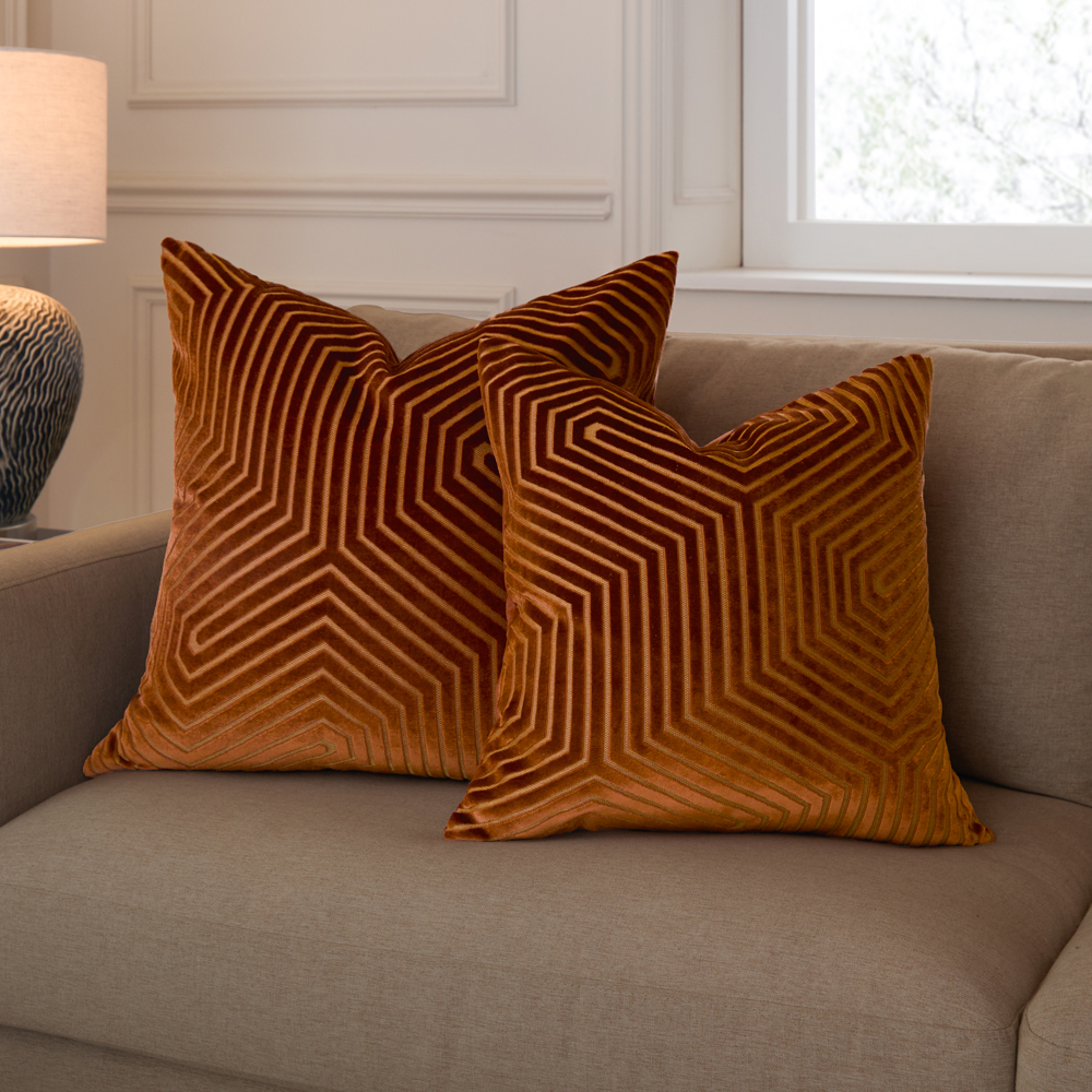 Velvet Geometric Cushions