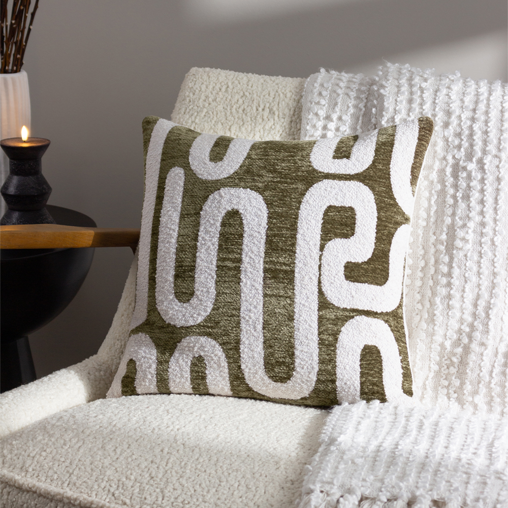 Jacquard Geometric Cushions