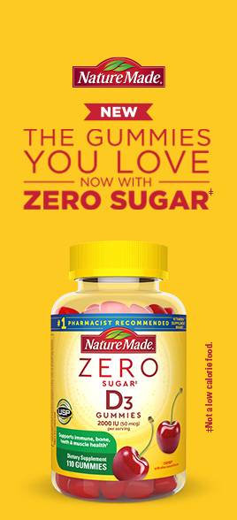 Zero Sugar‡ Vitamin D3 Gummies 2000 IU Per Serving