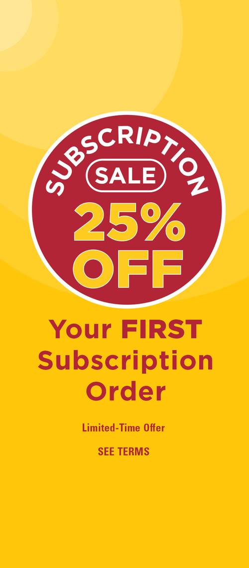 Nature Made subscription sale with 25% off first subscription order and limited-time offer details