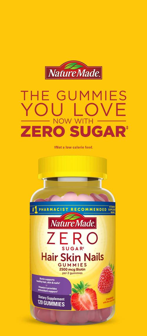 Zero Sugar‡ Hair Skin Nails Gummies