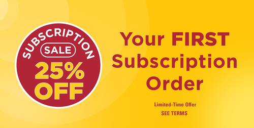 Nature Made subscription sale with 25% off first subscription order and limited-time offer details