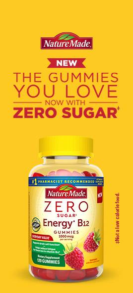 Zero Sugar‡ Energy◆ B12 Gummies 1000 Mcg Per Serving