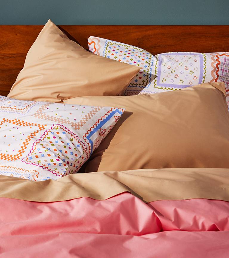 Bed with Brooklinen Sheets