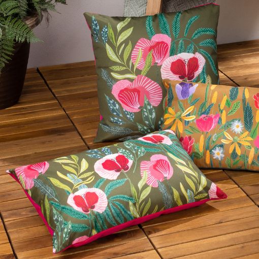 floral. Outdoor Cushions + Covers