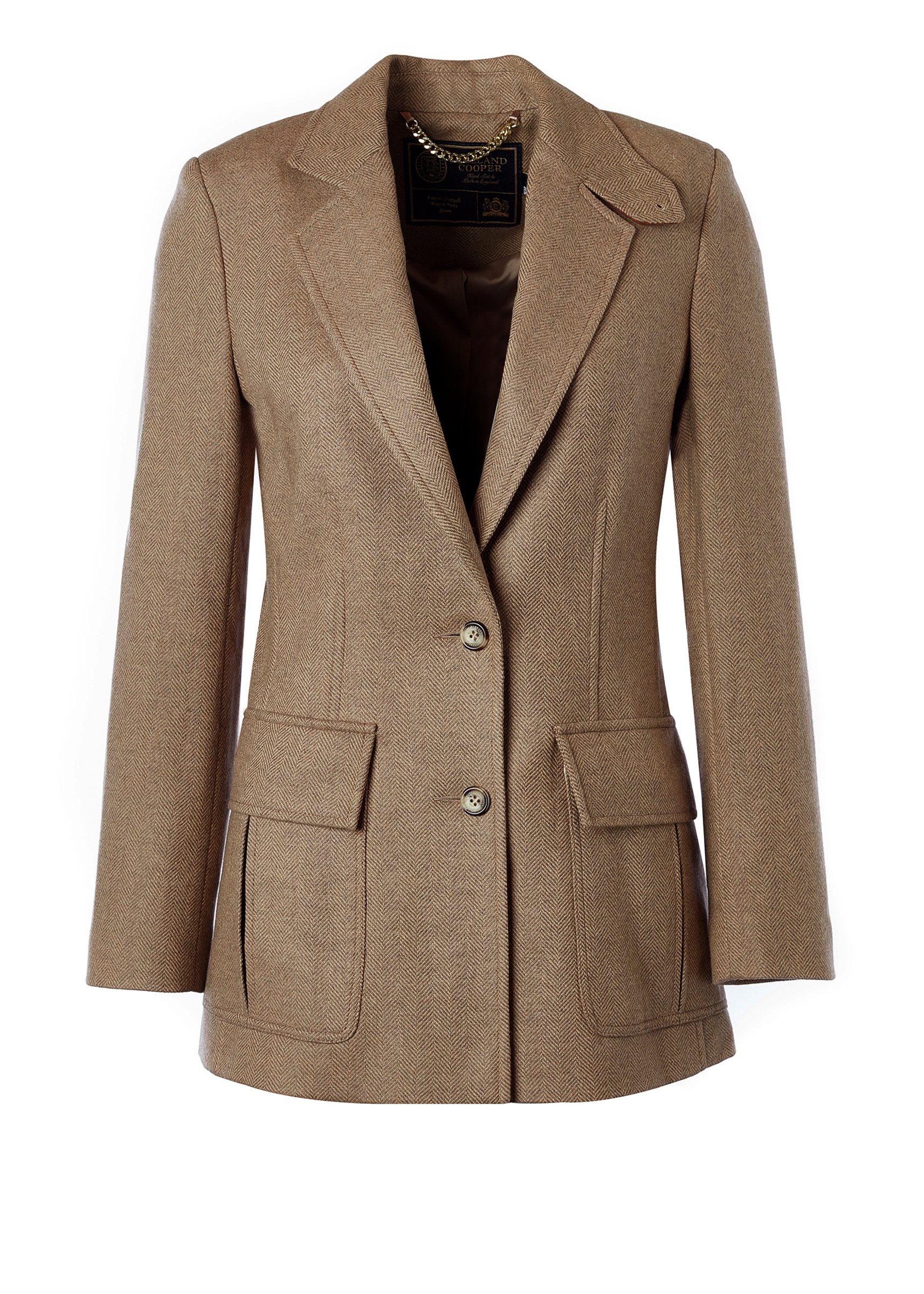 Double Breasted Blazer (Camel Houndstooth) – Holland Cooper ®