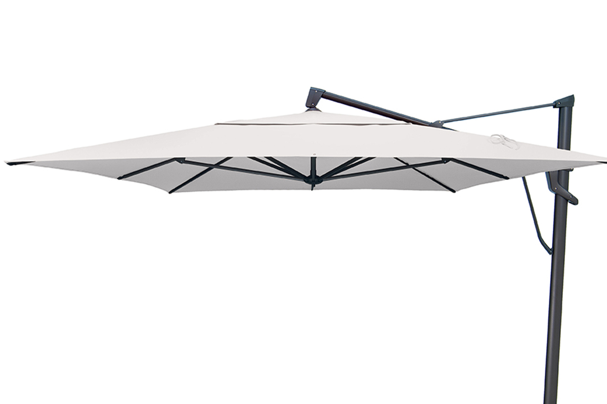 AKZ PLUS 10x13' Cantilever Umbrella - Bronze Frame & Flax Canopy