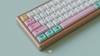 DSA Magic Girl keycaps by Mintlodica in Classic (White, Mint, Pink, Yellow) on a cute pink Mechanical Keyboard Saka68.


