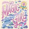 Magic Girl by Mintlodica lettering artwork by illustrator Matthew Wong celebration the third anniversary collectibles including boxes, postcards, and stickers. Featuing cute ribbons, wings, magic staff, moons, stars, and a feather.

