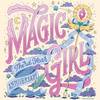 Magic Girl by Mintlodica lettering artwork by illustrator Matthew Wong celebration the third anniversary collectibles including boxes, postcards, and stickers. Featuing cute ribbons, wings, magic staff, moons, stars, and a feather.