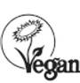 Certified with The Vegan Society as suitable for vegans