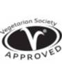 Certified with The Vegetarian Society as suitable for vegetarians