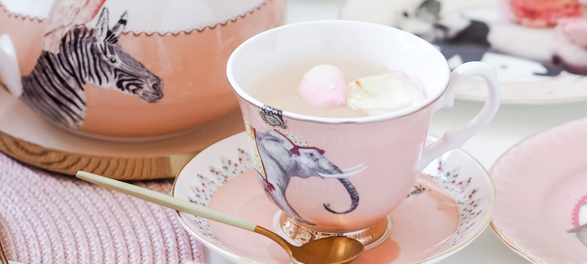 Yvonne Ellen One For Tea Set – Teekanne & Tasse Mit Geparden-Design