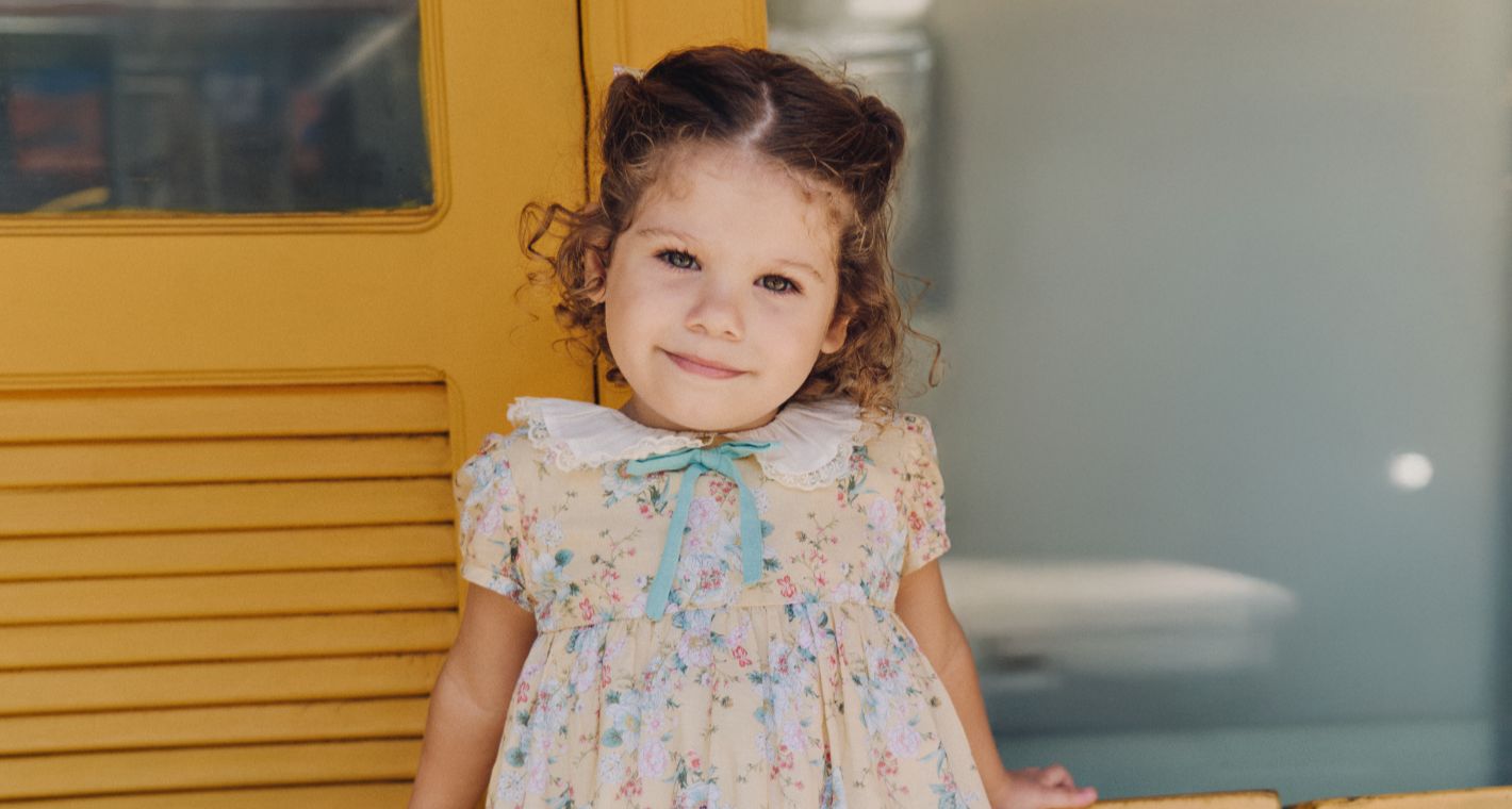 ナ*ツ様 Yellowpelota Suisse baby dress Charming Yellow Baby Girl Dresses | La Coqueta Kids