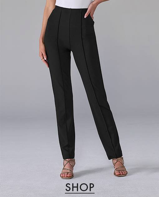 black straight pants