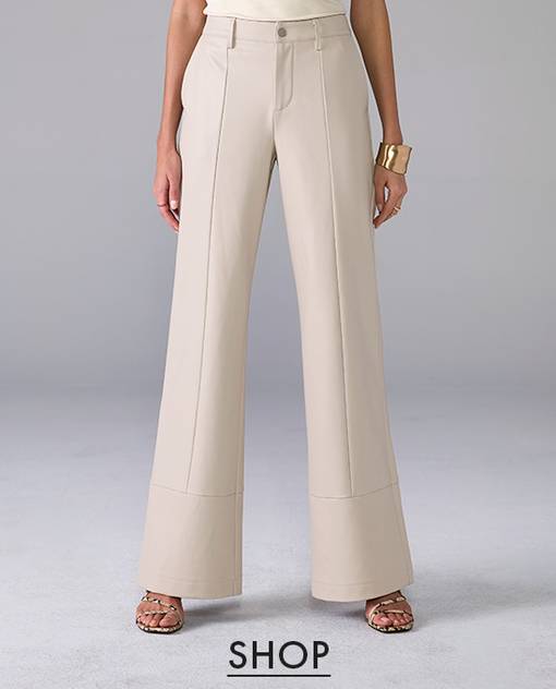 white wide leg pants