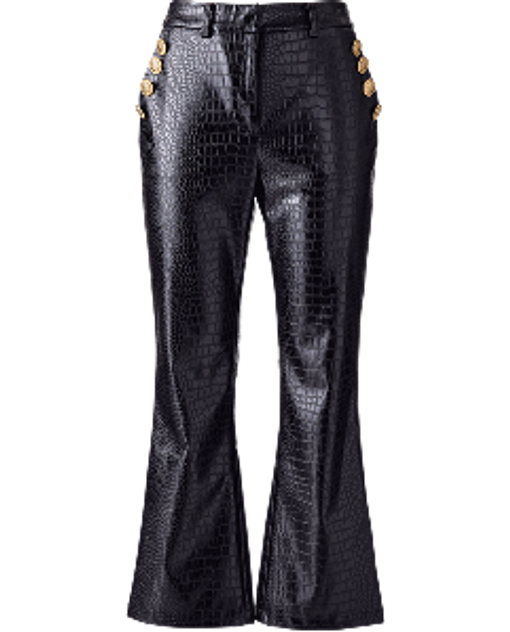 black kick flare pants