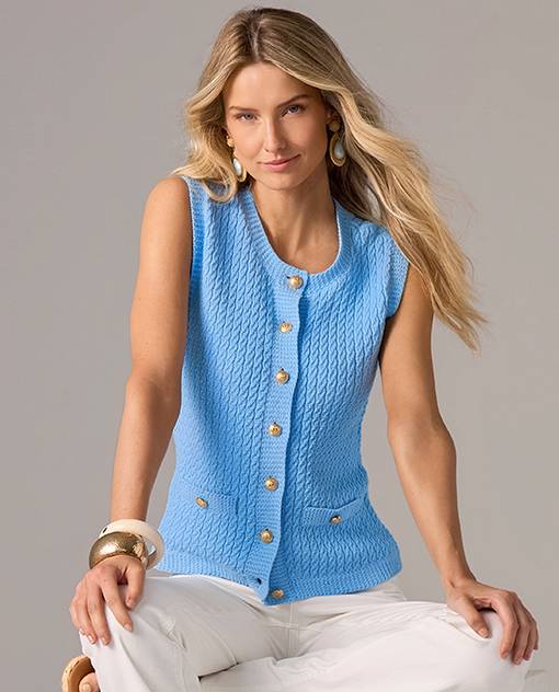 models wearing blue sweater top