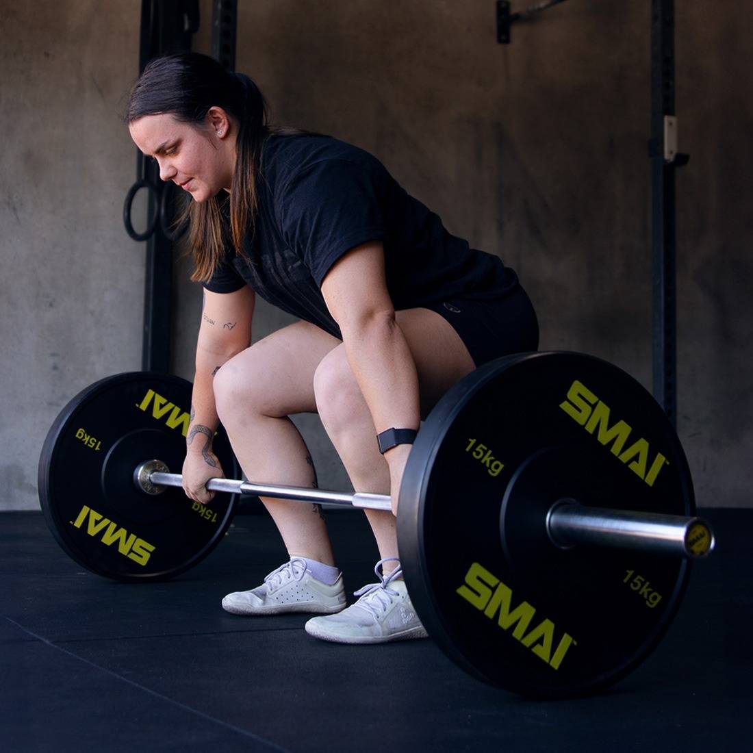 135kg HD Bumper Plate Set Inc 15kg Barbell