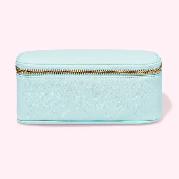 Textured Open Top Mirror Pouch
