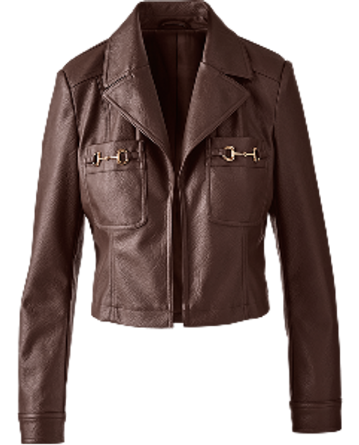 Wine leather jacket