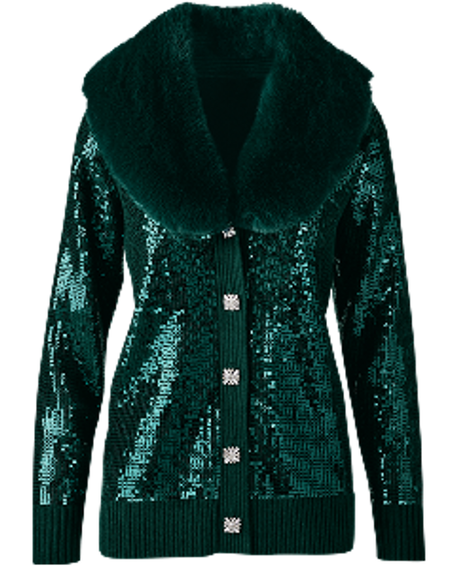 Green sequin sweater
