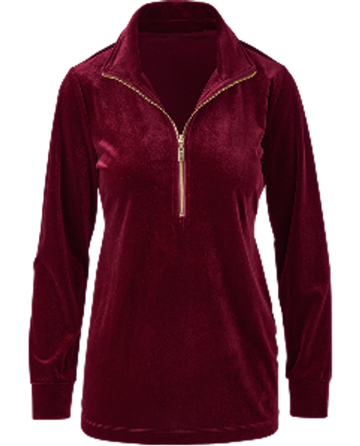 Long sleeve red athleisure top