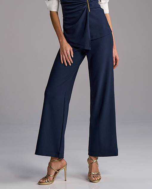 Models wearing navy pants.