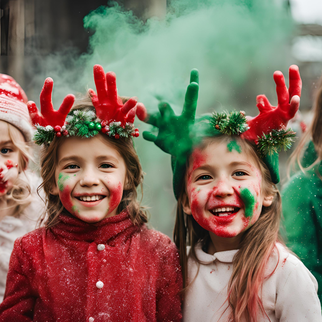 Christmas Fundraising With Colour Powder