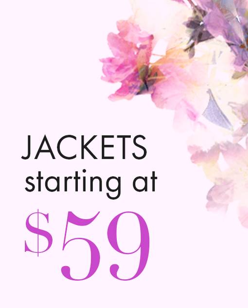 Jackets starting at $59
