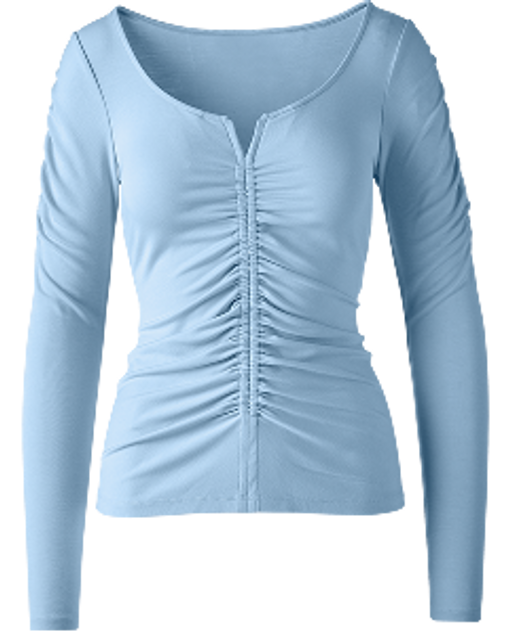 long sleeve blue top