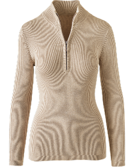 brown half zip sweater