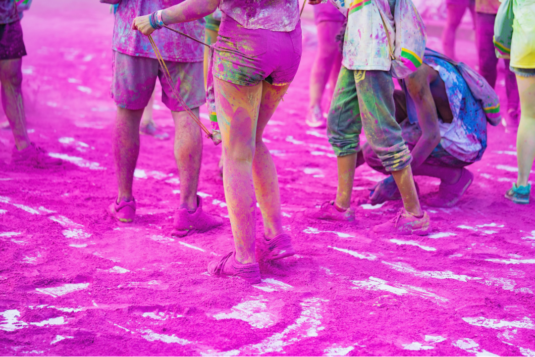 Pink Colour Powder Event