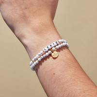 Mini Beaded Bracelet | White Howlite - elliparr