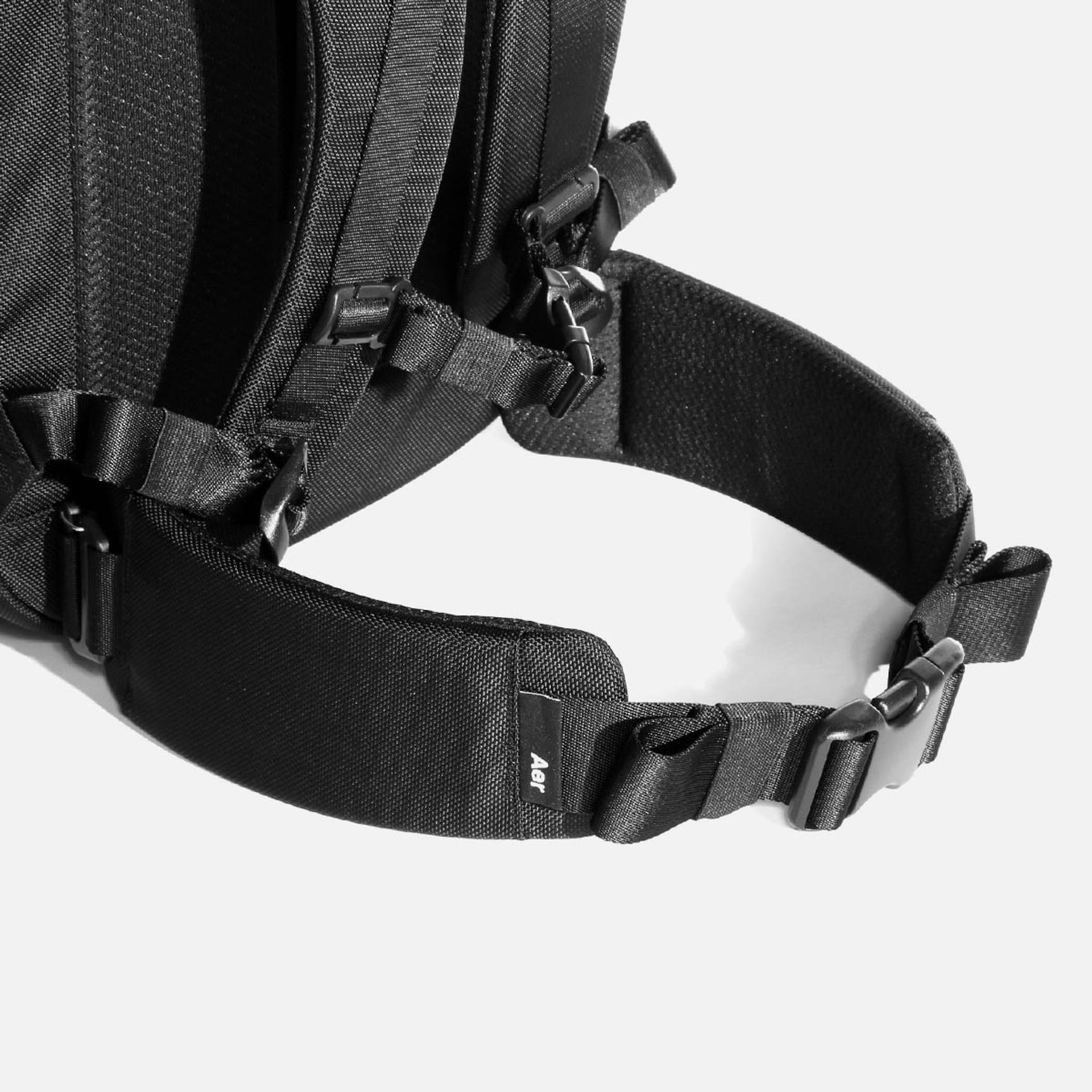 TWO Backpack Waist Belt Backpack Waist Strap Universal Fit with Buckle -  Black