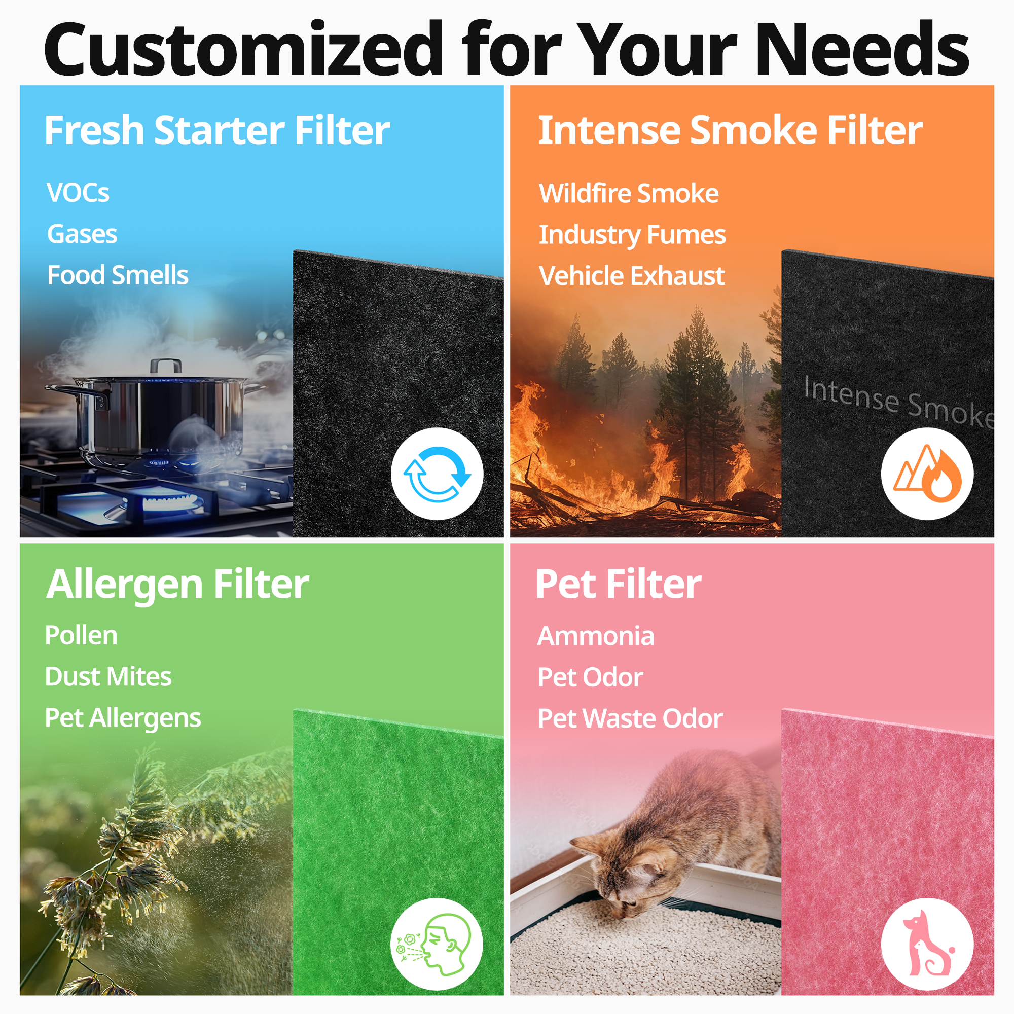Airmega Mighty give you custom filter options to choose as needed