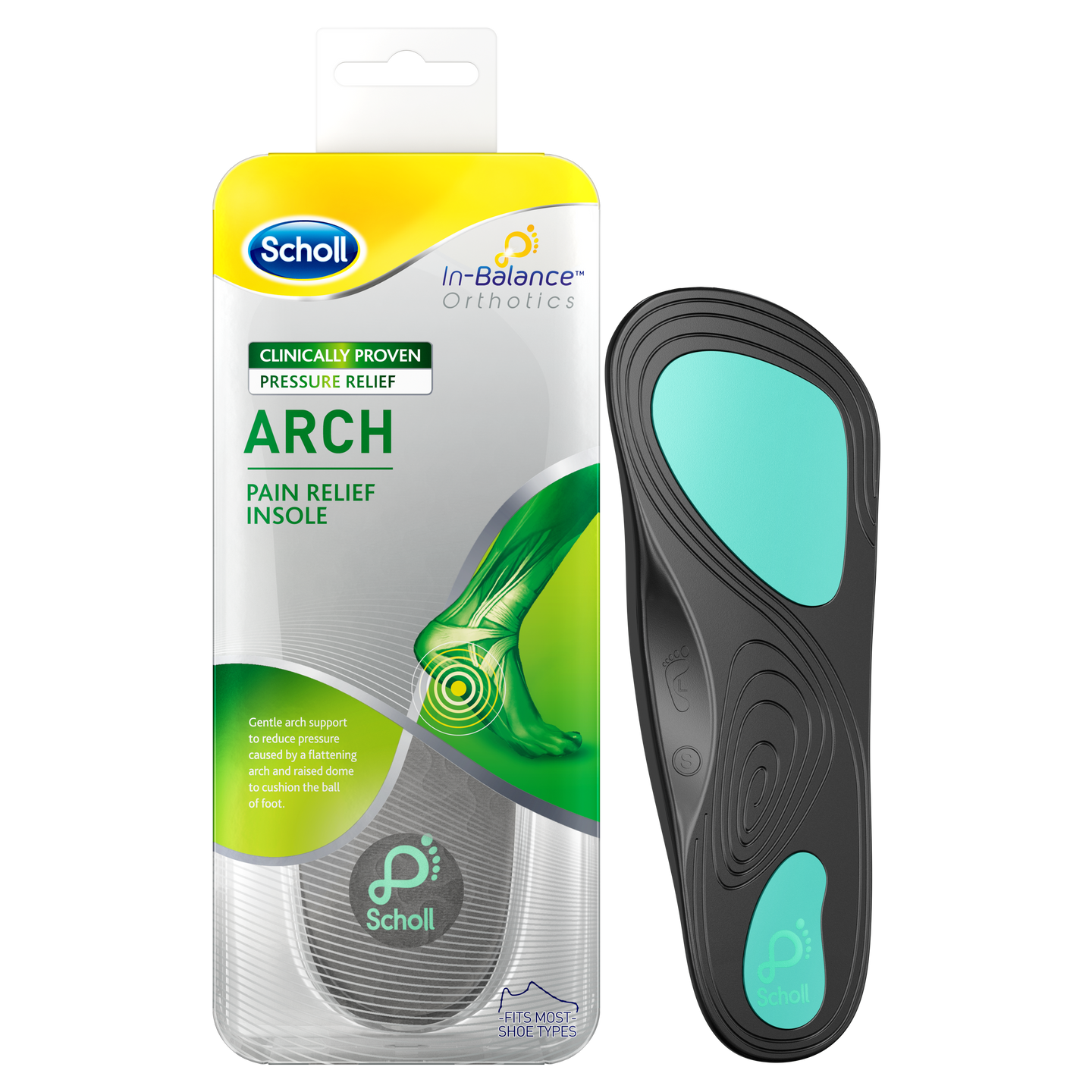 Scholl Ball of Foot & Arch Pain Relief Insoles For Shoes Scholl UK