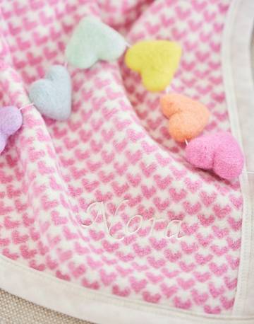 All My Heart Bubblegum Mini Blanket