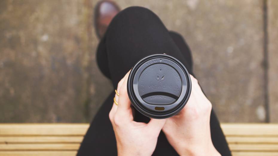 Hot Lid - Flat Traveller - Bioplastic - Black - 89/90 Series