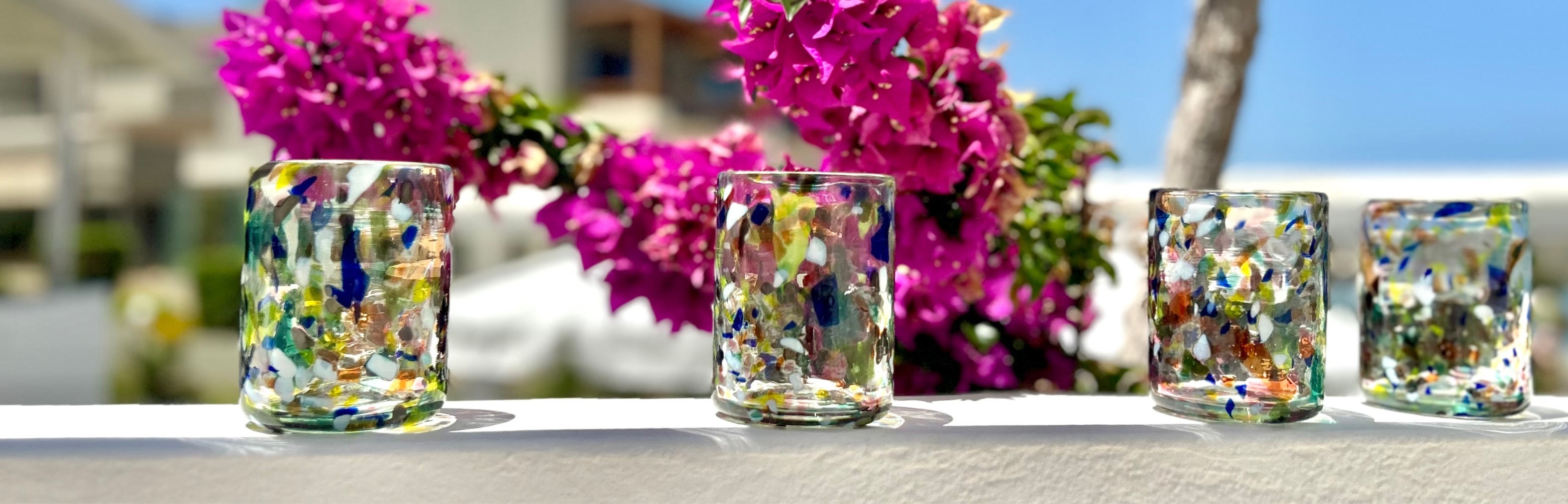 Mundgeblasene Gläser aus Mallorca