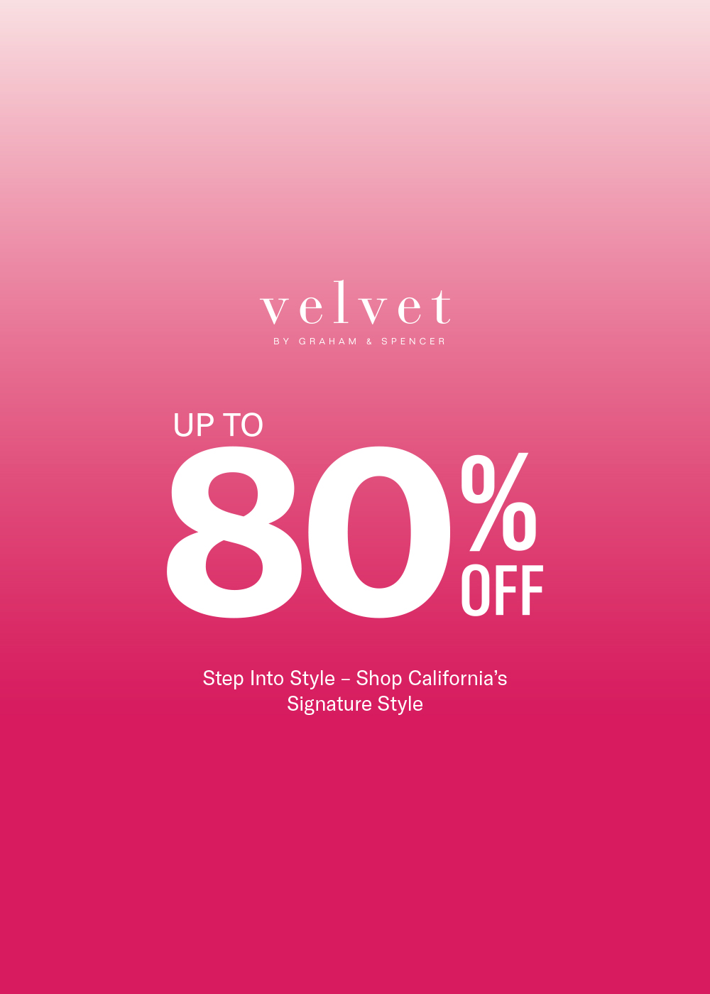 Velvet Sample Sale